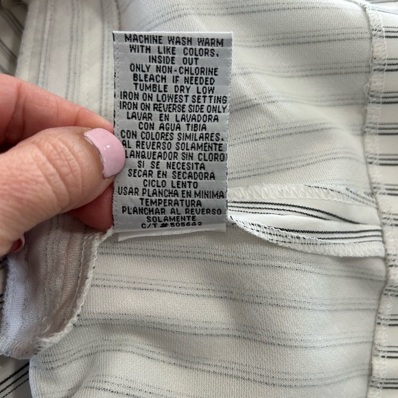 Vintage 90’s Gabriella Skye White & Black Striped Women's Pantsuit Size 10 - Picture 15 of 16